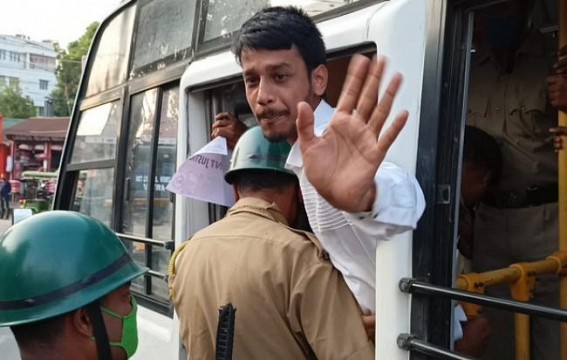 Protest for 40 Marks Exam : Students were arrested and taken to AD Nagar Police ground